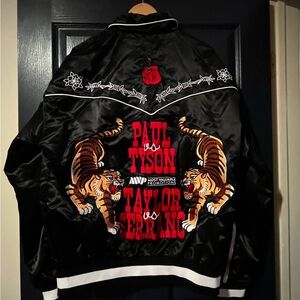 MVP Satin Boxing Jacket XL Embroidered Tigers Paul Tyson Taylor Serrano